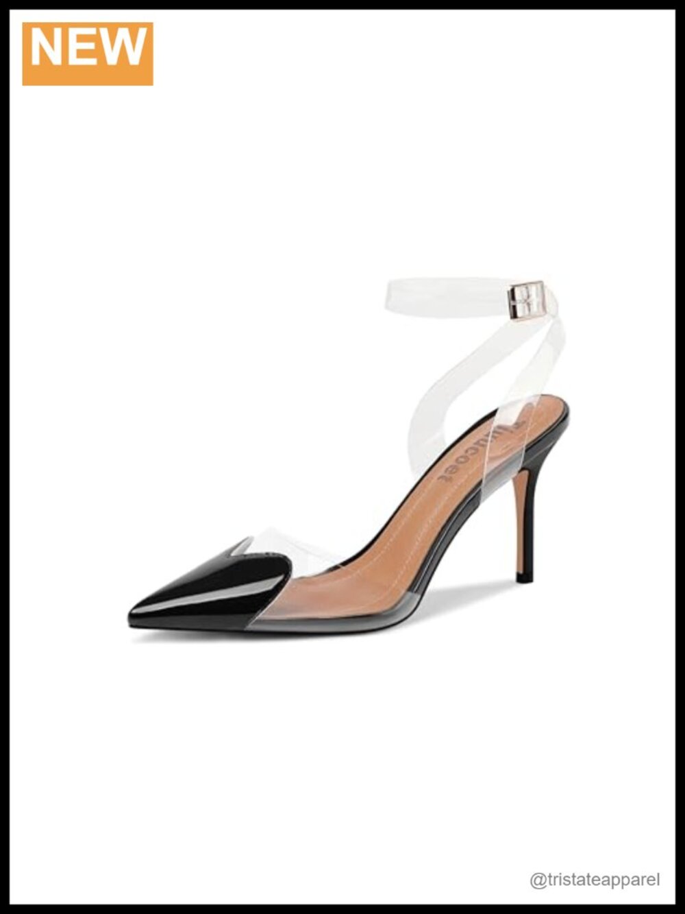 Faux Leather Heart Heel Slingback Mules Pointed Toe Wedding Sandals